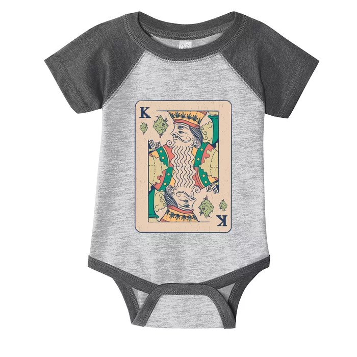 Weed King Poker Card Infant Baby Jersey Bodysuit