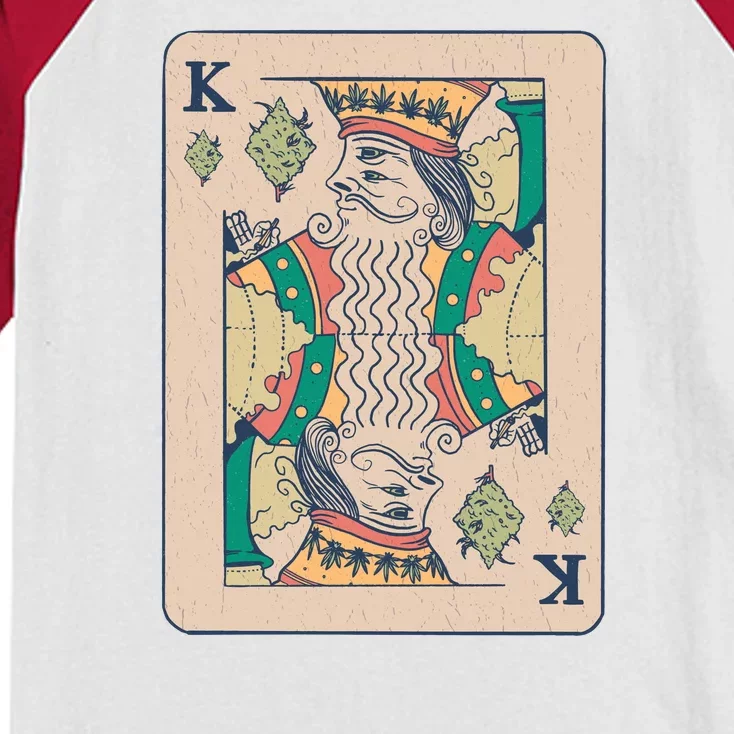 Weed King Poker Card Kids Colorblock Raglan Jersey