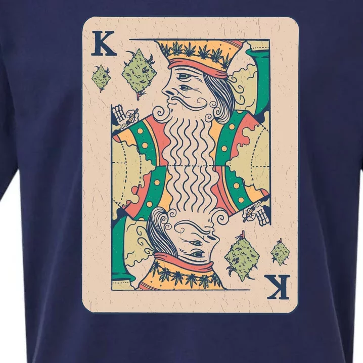 Weed King Poker Card Sueded Cloud Jersey T-Shirt