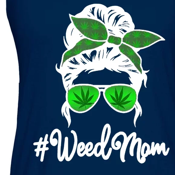 Weed Mom Medical Marijuana Funny Ladies Essential Flowy Tank