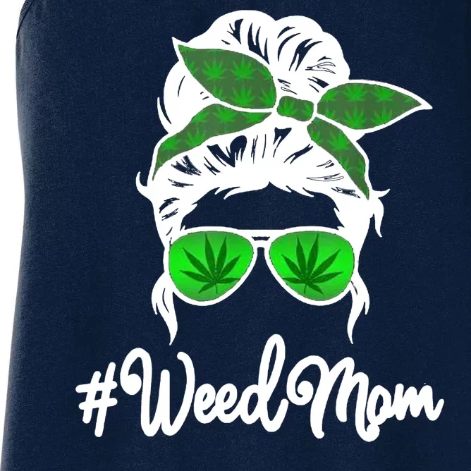 Weed Mom Medical Marijuana Funny Women's Racerback Tank