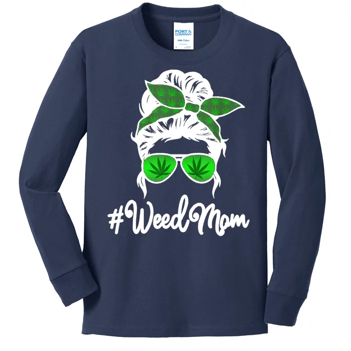 Weed Mom Medical Marijuana Funny Kids Long Sleeve Shirt