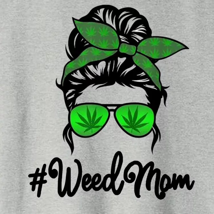 Weed Mom Medical Marijuana Funny Women's Crop Top Tee