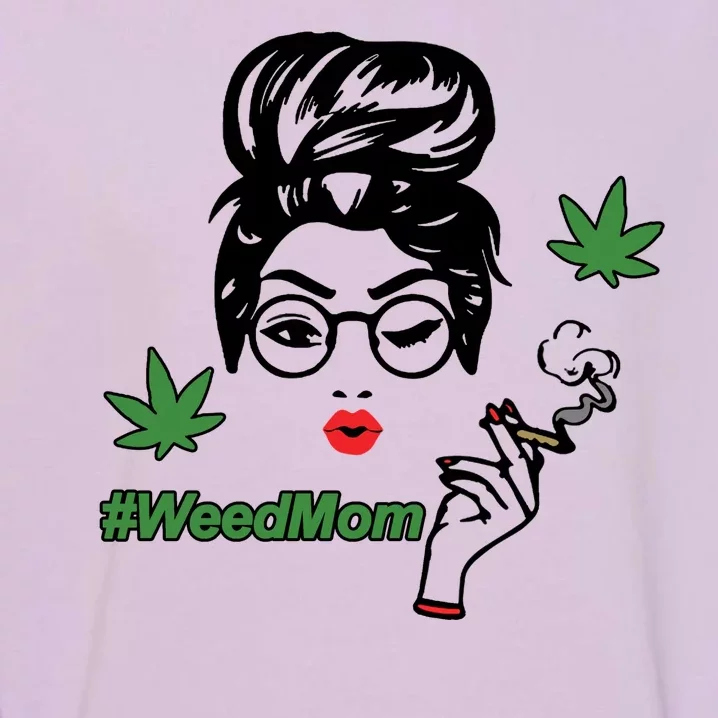 Weed Mom Mother Smoking Pot Garment-Dyed Sweatshirt