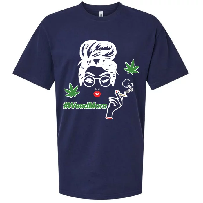 Weed Mom Mother Smoking Pot Sueded Cloud Jersey T-Shirt