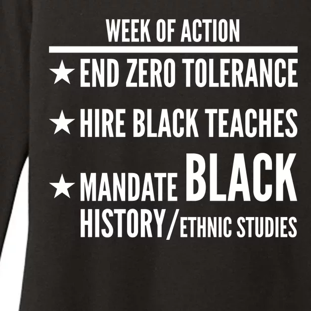 Week Of Action Black Live Matter Womens CVC Long Sleeve Shirt