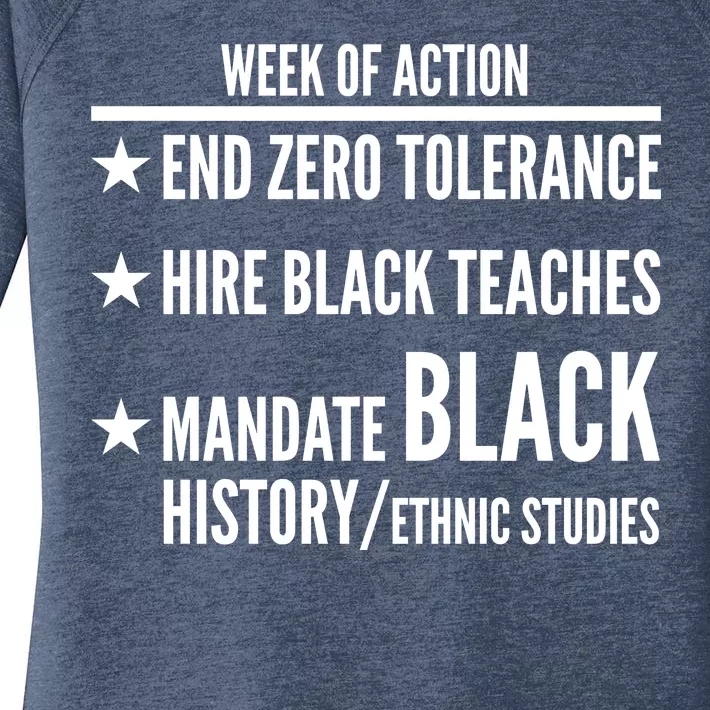 Week Of Action Black Live Matter Women's Perfect Tri Tunic Long Sleeve Shirt