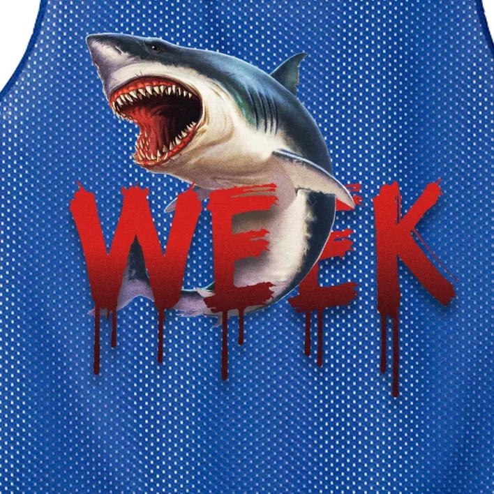 Week Of The Shark Logo Mesh Reversible Basketball Jersey Tank