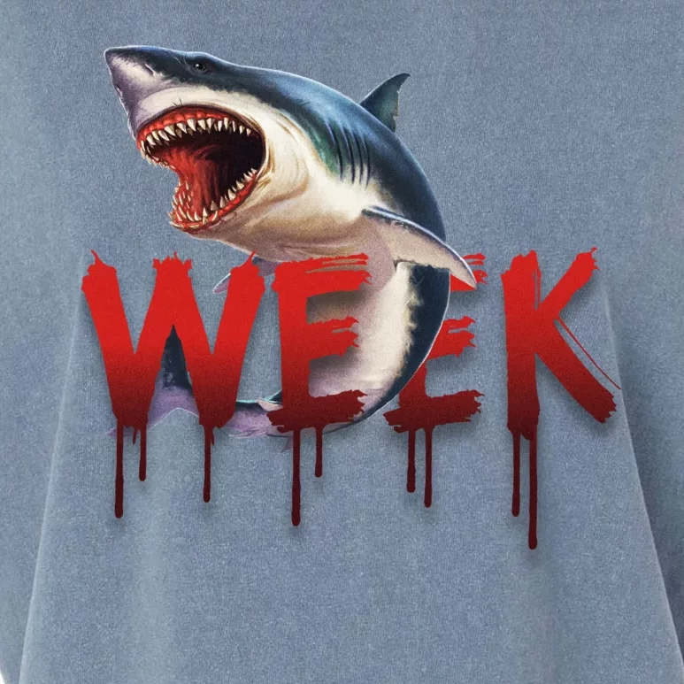 Week Of The Shark Logo Garment-Dyed Women's Muscle Tee