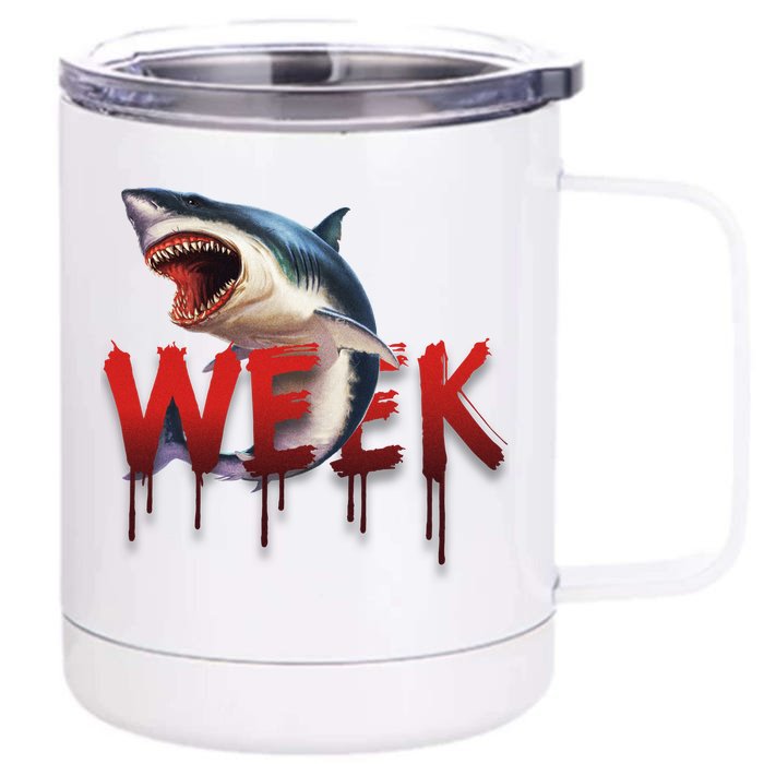 Week Of The Shark Logo Front & Back 12oz Stainless Steel Tumbler Cup