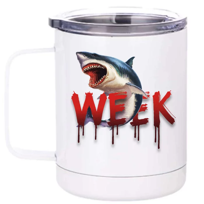 Week Of The Shark Logo Front & Back 12oz Stainless Steel Tumbler Cup