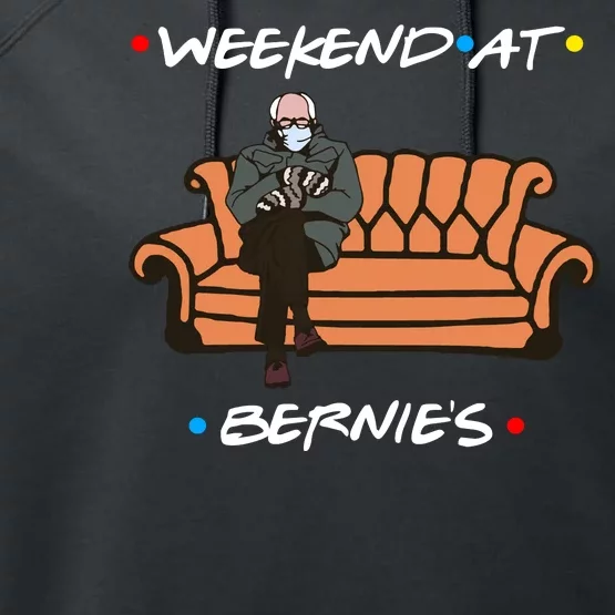 Weekend At Bernie's Meme Performance Fleece Hoodie