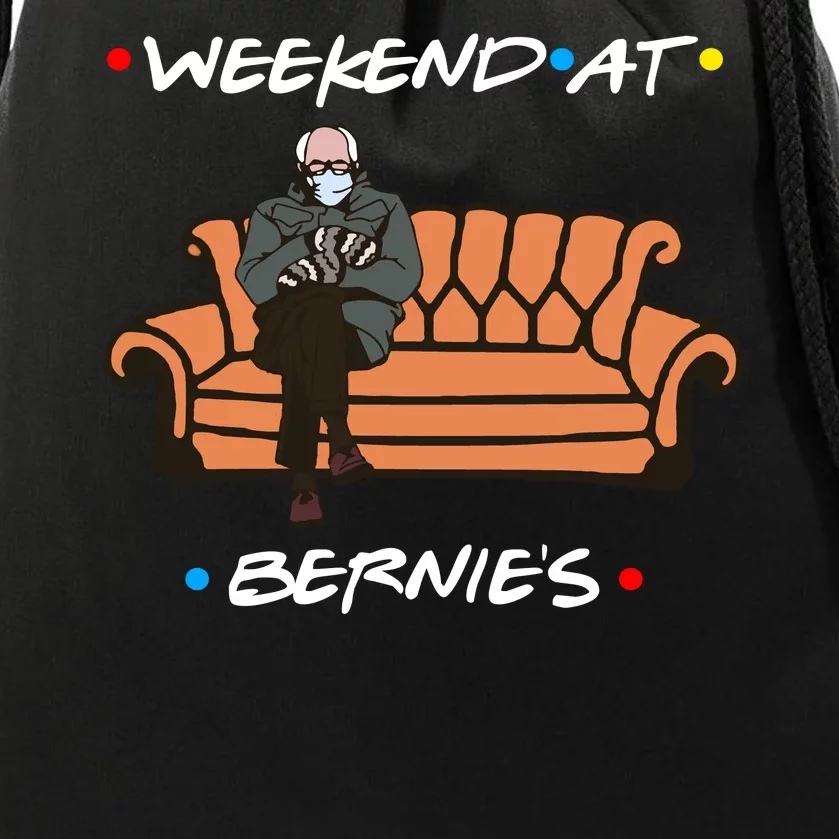 Weekend At Bernie's Meme Drawstring Bag