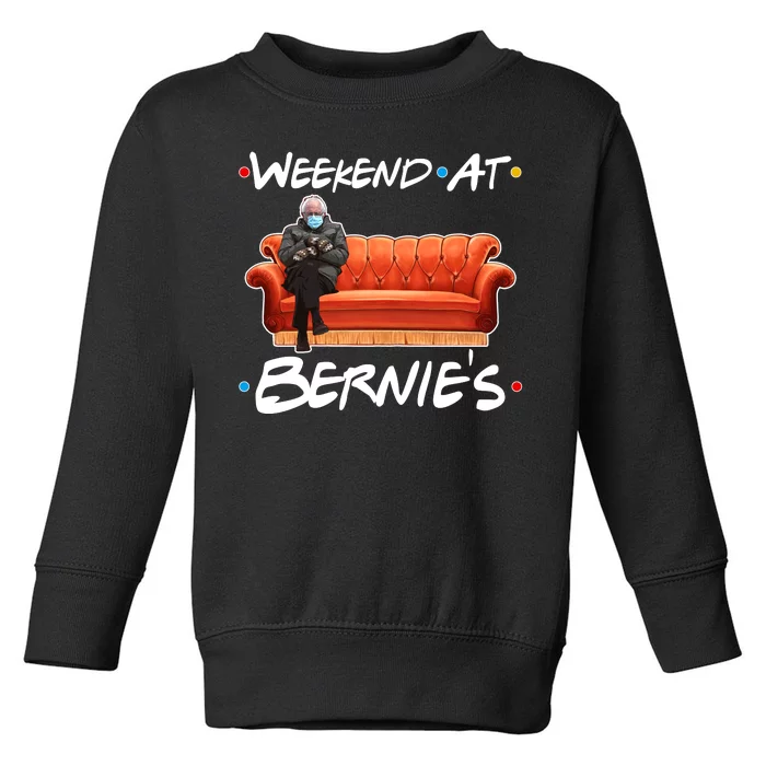 Weekend At Bernie's Mittens Meme Friends Toddler Sweatshirt