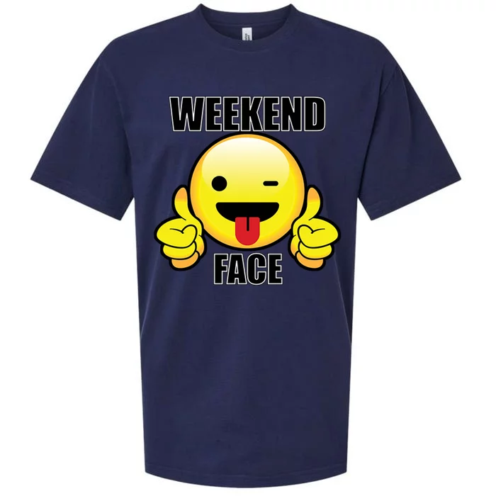 Weekend Face Emoji Sueded Cloud Jersey T-Shirt