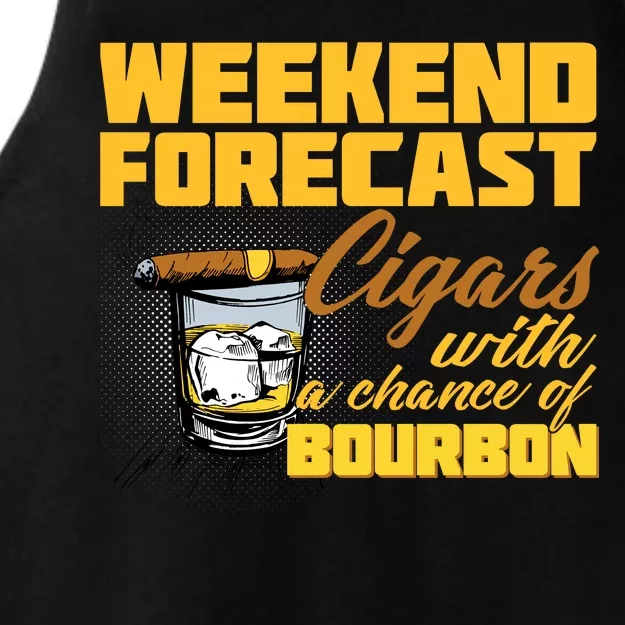 Weekend Forcast Cigars and Bourbon Ladies Tri-Blend Wicking Tank