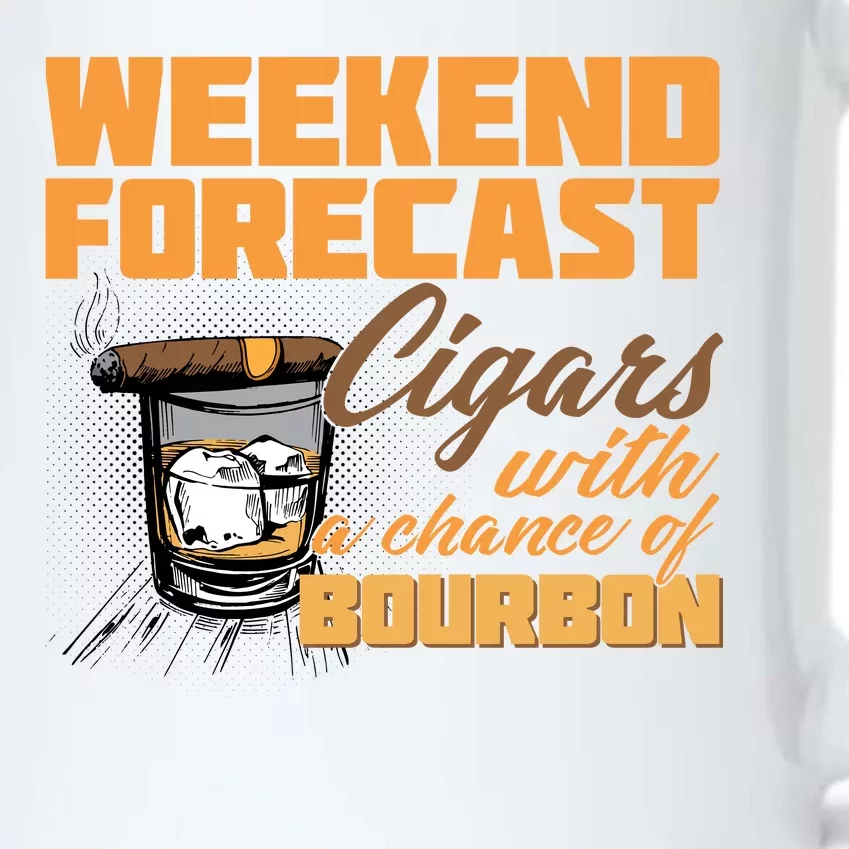 Weekend Forcast Cigars and Bourbon Black Color Changing Mug