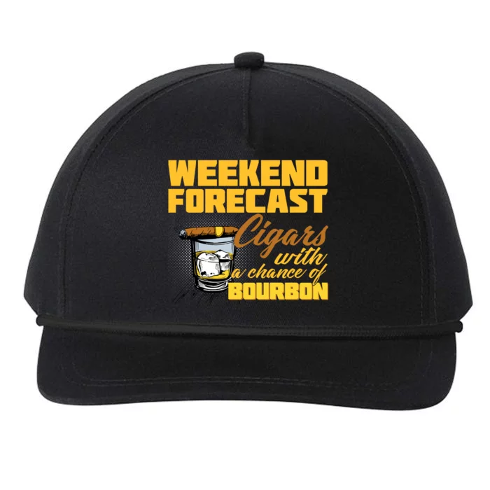 Weekend Forcast Cigars and Bourbon Snapback Five-Panel Rope Hat