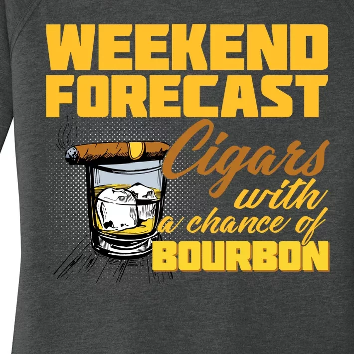 Weekend Forcast Cigars and Bourbon Women's Perfect Tri Tunic Long Sleeve Shirt