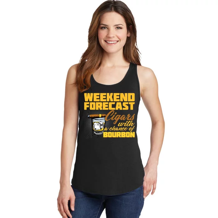 Weekend Forcast Cigars and Bourbon Ladies Essential Tank