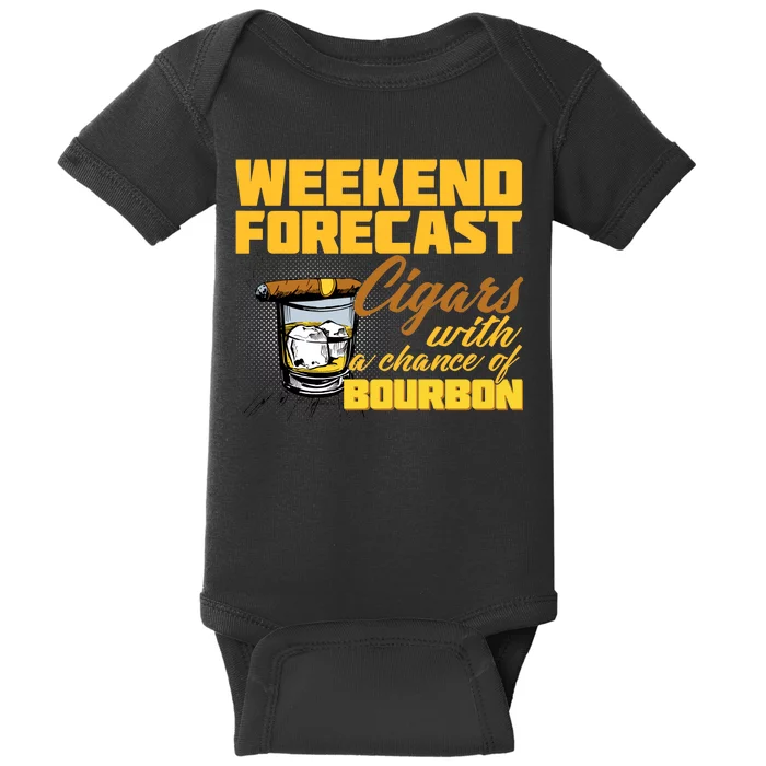 Weekend Forcast Cigars and Bourbon Baby Bodysuit