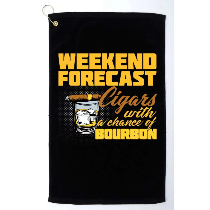 Weekend Forcast Cigars and Bourbon Platinum Collection Golf Towel