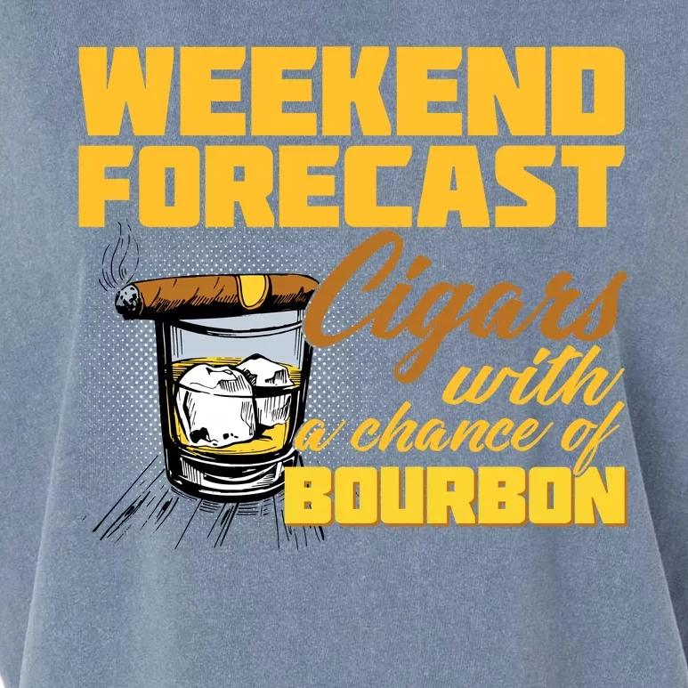 Weekend Forcast Cigars and Bourbon Garment-Dyed Women's Muscle Tee