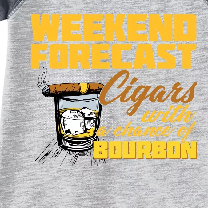 Weekend Forcast Cigars and Bourbon Infant Baby Jersey Bodysuit