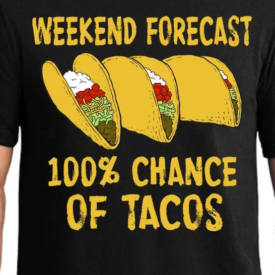 Weekend Forecast 100 Percent Chance Of Tacos Pajama Set