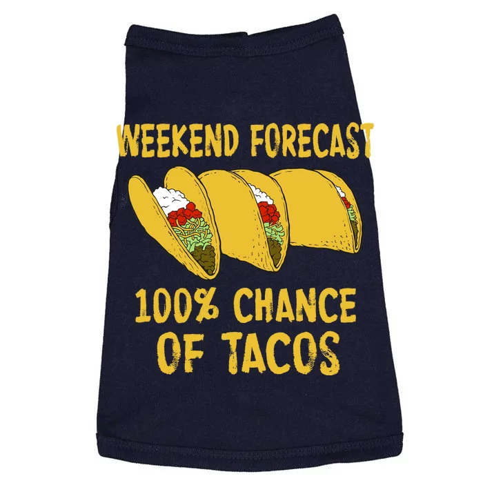 Weekend Forecast 100 Percent Chance Of Tacos Doggie Tank