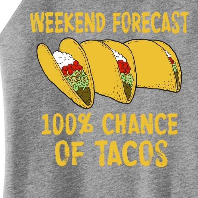 Weekend Forecast 100 Percent Chance Of Tacos Women’s Perfect Tri Rocker Tank