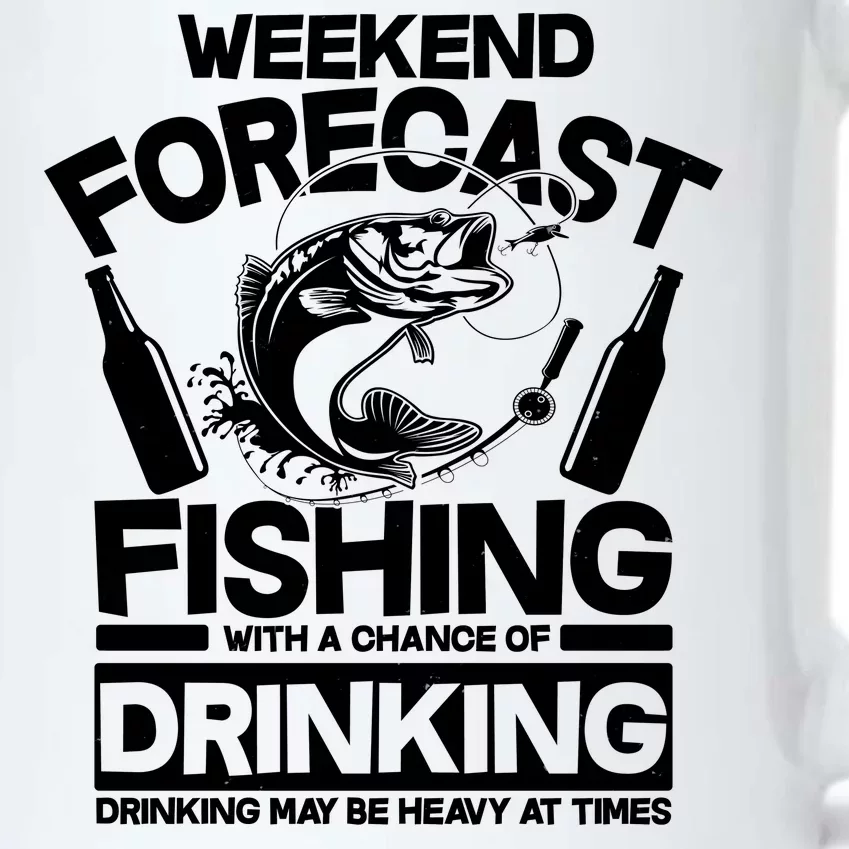 Weekend Forecast Fishing And Drinking Black Color Changing Mug