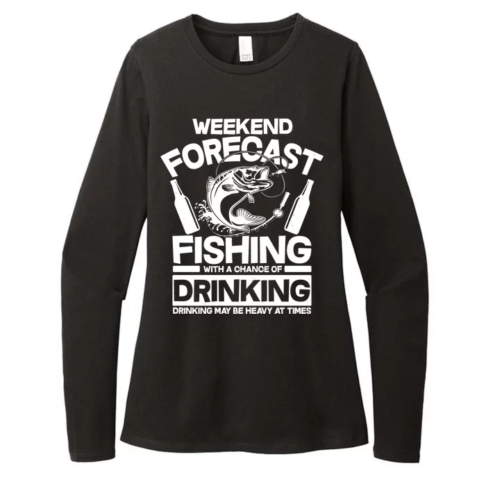 Weekend Forecast Fishing And Drinking Womens CVC Long Sleeve Shirt