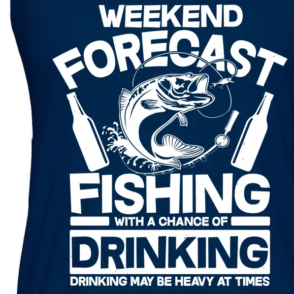 Weekend Forecast Fishing And Drinking Ladies Essential Flowy Tank