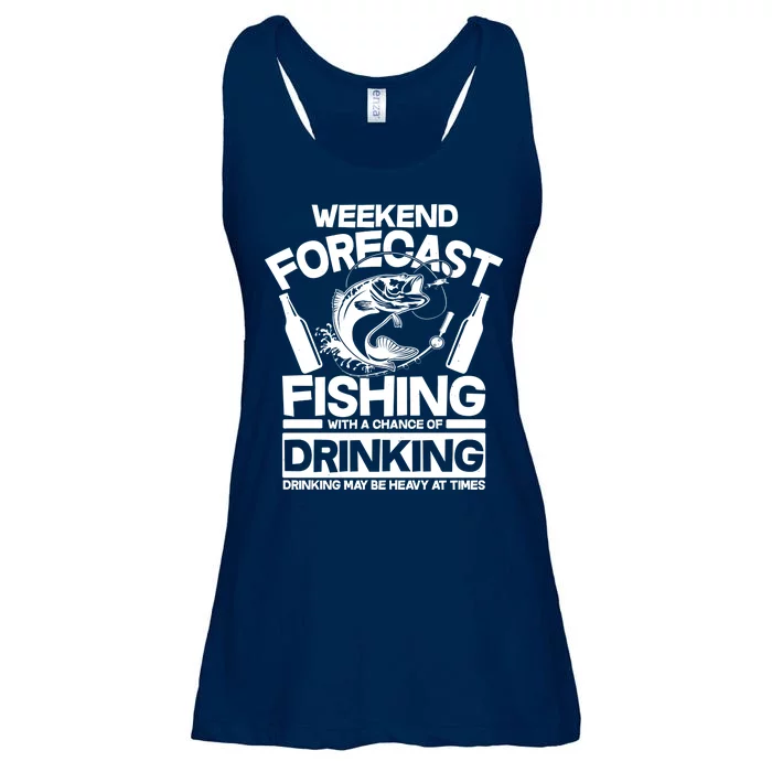 Weekend Forecast Fishing And Drinking Ladies Essential Flowy Tank