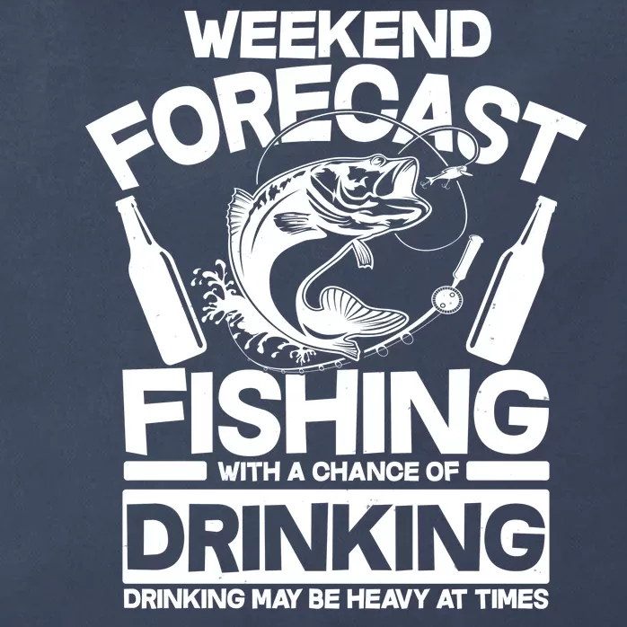 Weekend Forecast Fishing And Drinking Zip Tote Bag