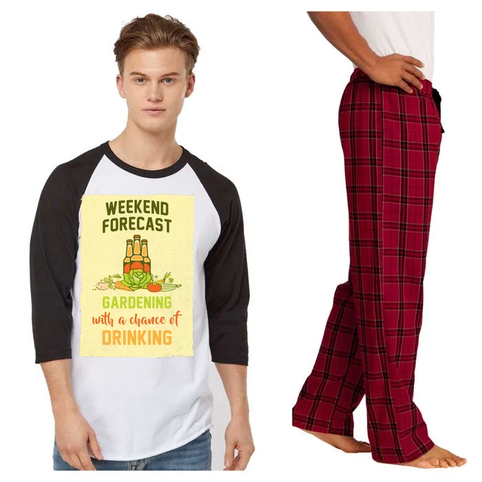 Weekend Forecast Gardening With A Chance Of Drinking Raglan Sleeve Pajama Set