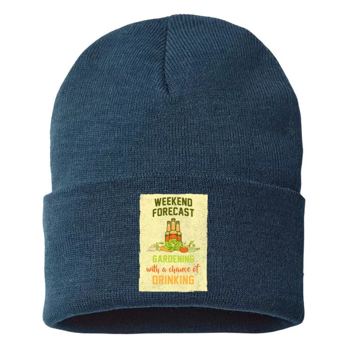 Weekend Forecast Gardening With A Chance Of Drinking Sustainable Knit Beanie