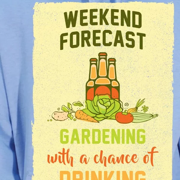 Weekend Forecast Gardening With A Chance Of Drinking Unisex Surf Hoodie