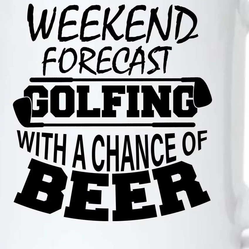 Weekend Forecast Golfing With A Side Of Beer Black Color Changing Mug