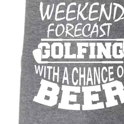 Weekend Forecast Golfing With A Side Of Beer Doggie 3-End Fleece Hoodie