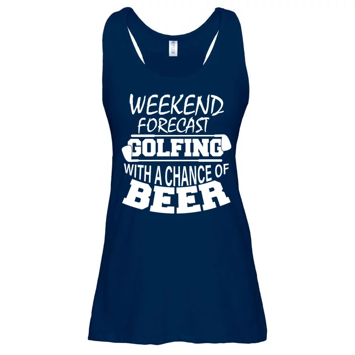 Weekend Forecast Golfing With A Side Of Beer Ladies Essential Flowy Tank