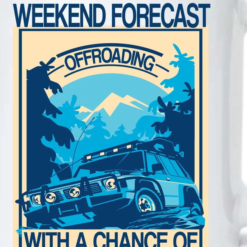 Weekend Forecast Offroading Chance Of Camping Black Color Changing Mug