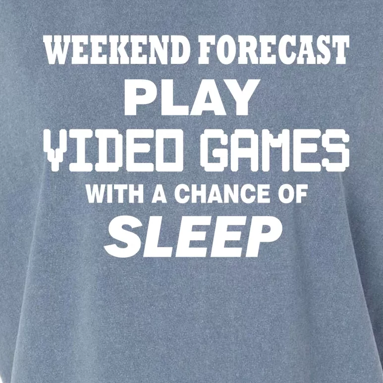 Weekend Forecast Play Video Games Garment-Dyed Women's Muscle Tee