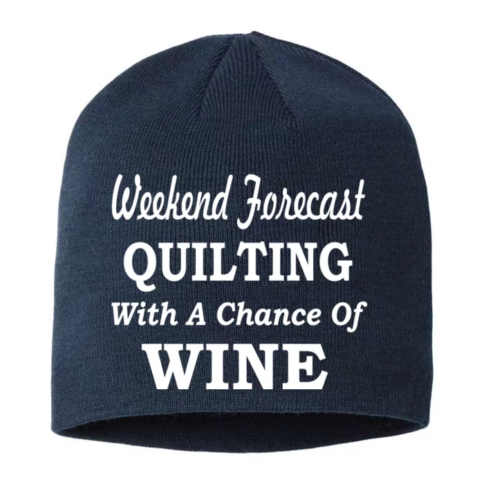 Weekend Forecast Quilting And Wine 8 1/2in Sustainable Knit Beanie