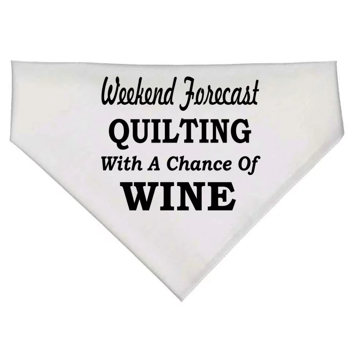 Weekend Forecast Quilting And Wine USA-Made Doggie Bandana