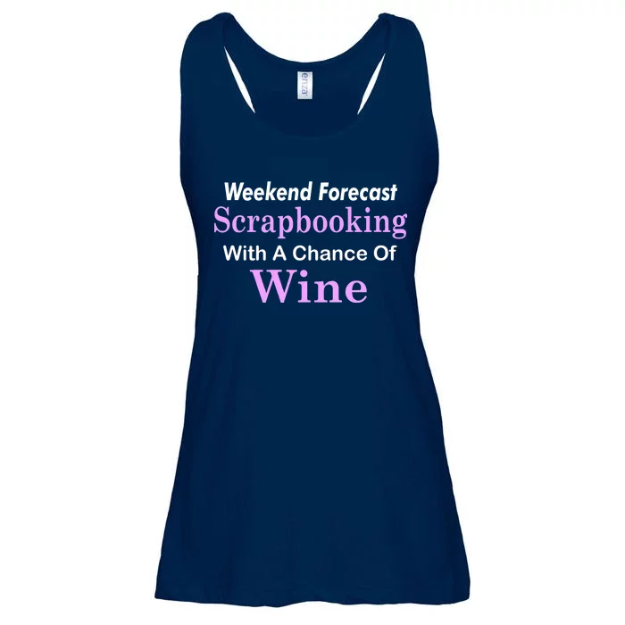 Weekend Forecast Scrapbooking Chance Of Wine Ladies Essential Flowy Tank