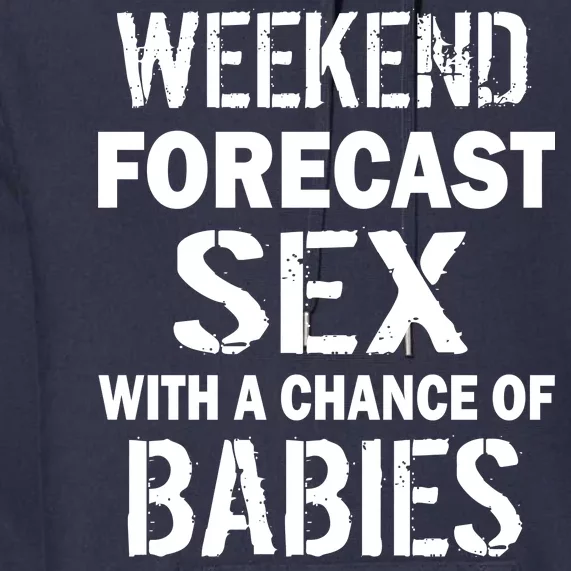 Weekend Forecast Sex With A Chance Of Babies Premium Hoodie