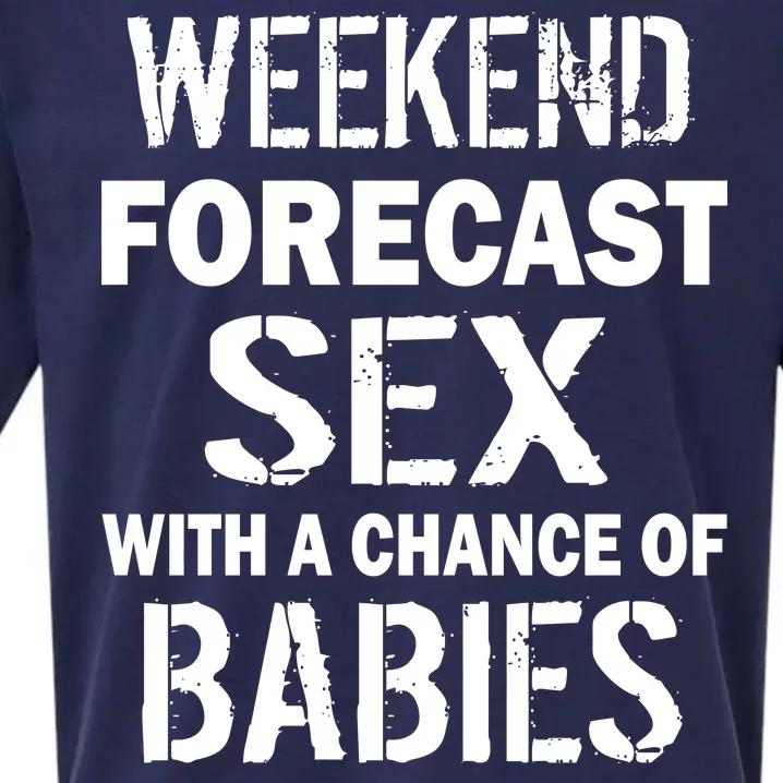 Weekend Forecast Sex With A Chance Of Babies Sueded Cloud Jersey T-Shirt