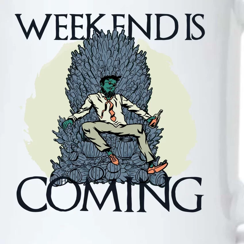 Weekend Is Coming Black Color Changing Mug